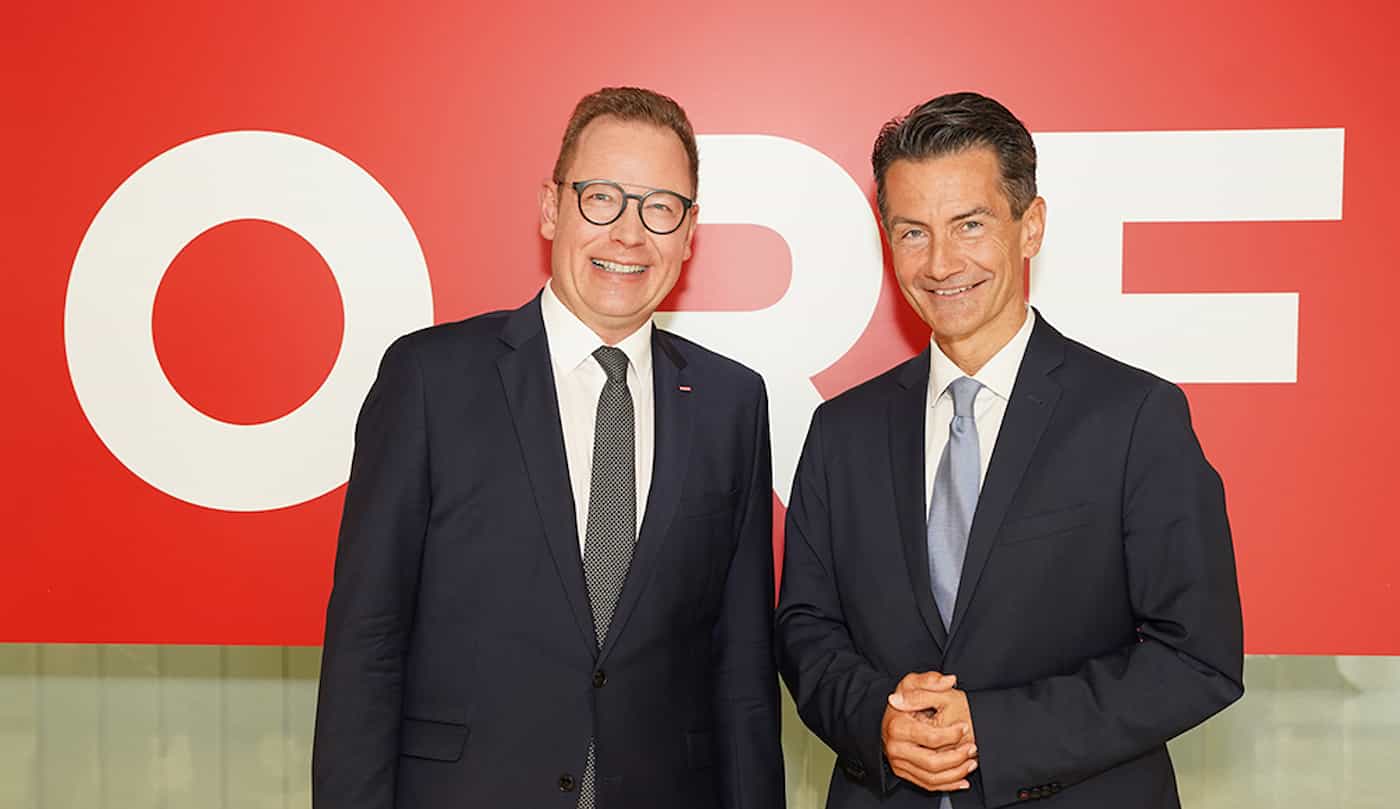 Der designierte ORF-Generaldirektor Mag. Roland Weissmann (recht) mit ORF-Landesdirektor Markus Klement