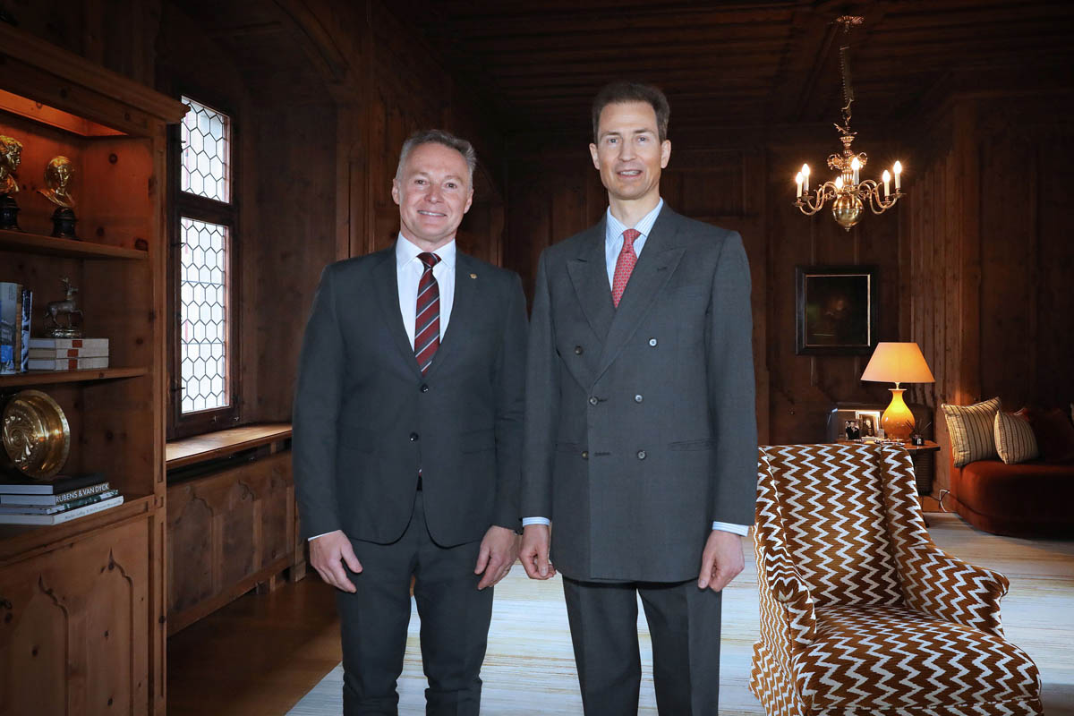 S.E. Ferran Costa Marimon, Botschafter des Fürstentums Andorra und S.D. Erbprinz Alois von und zu Liechtenstein.