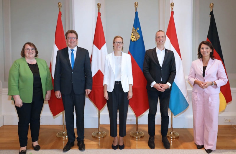 4.6.2025 – Regierungschefin-Stellvertreterin Sabine Monauni empfängt deutschsprachige Umweltminister