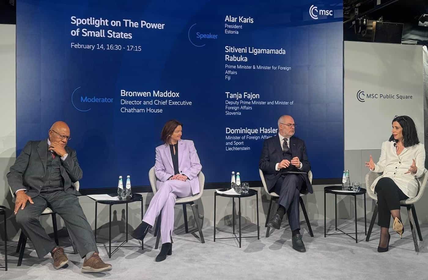 Regierungsrätin Dominique Hasler bei der Paneldiskussion zum Thema «Spotlight on The Power of Small States».