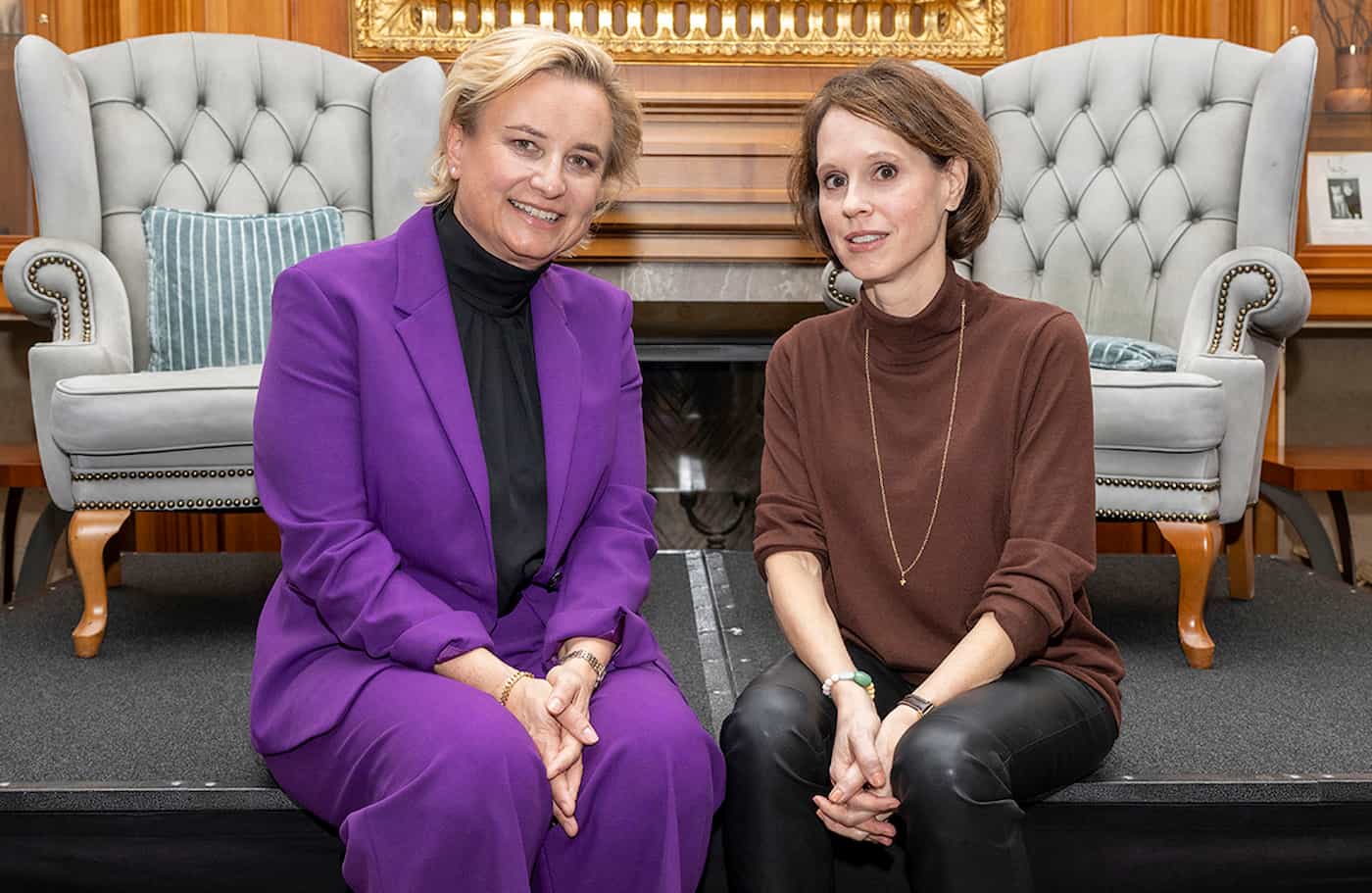 (v.l.) Alexa Ritter, Kunst- und Kulturbeauftragte des Grand Resort Bad Ragaz, Philosophin Barbara Bleisch