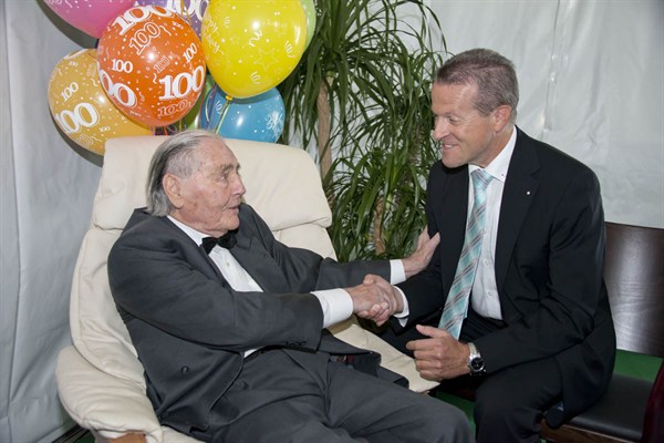 Eduard Alexandrowitsch Baron von Falz-Fein feierte seinen 100. Geburtstag