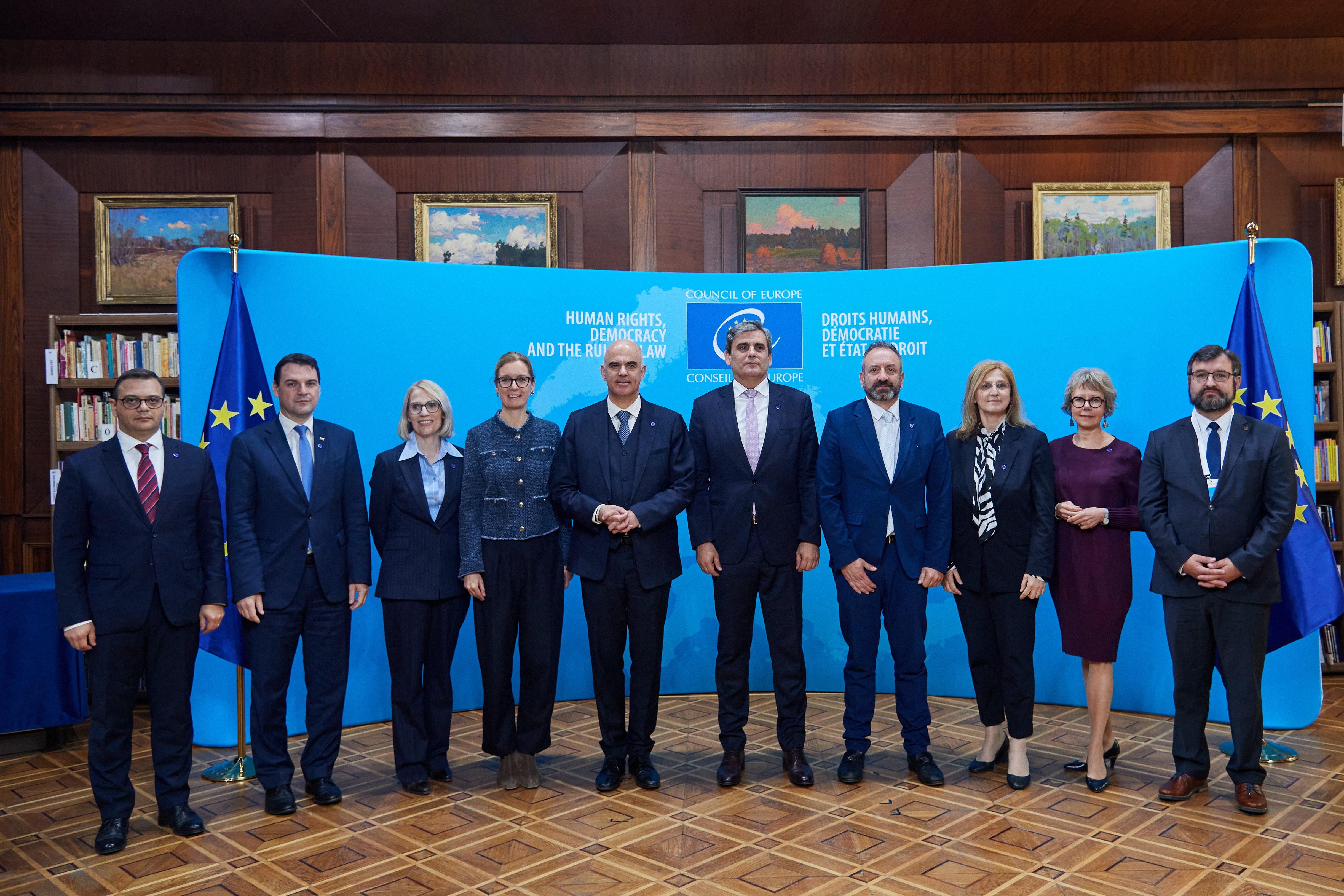 Regierungschefin-Stellvertreterin Sabine Monauni an der Ministersession des Europarats in Chişinău