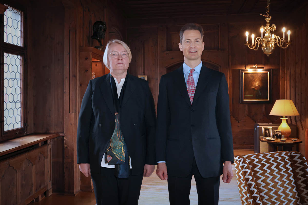 I.E. Ingrīda Levrence, Botschafterin der Republik Lettland und S.D. Erbprinz Alois von und zu Liechtenstein. 