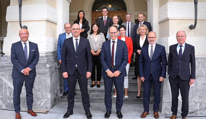 Regierung des Kantons St. Gallen zu Besuch in Liechtenstein