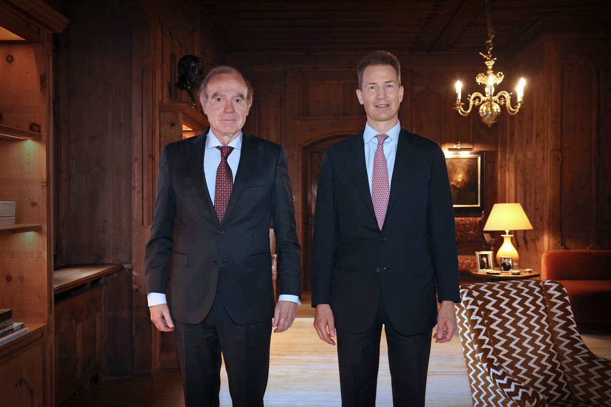S.E. Enrique Mora Benavente, Botschafter des Königreichs Spanien und S.D. Erbprinz Alois von und zu Liechtenstein. (Quelle: IKR/Roland Korner)