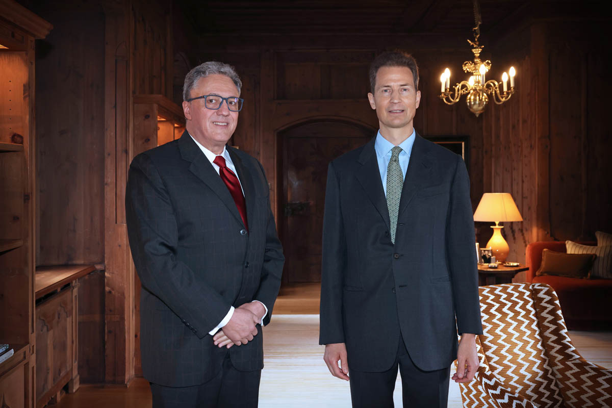 S.E. Ivan Trifunović, Botschafter der Republik Serbien und S.D. Erbprinz Alois von und zu Liechtenstein. 