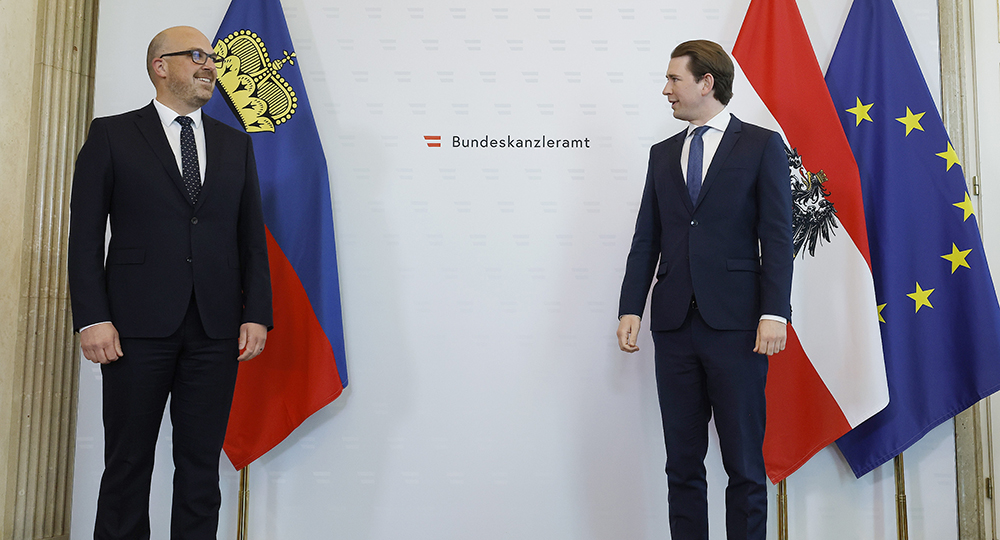 Regierungschef Daniel Risch auf Antrittsbesuch in Wien