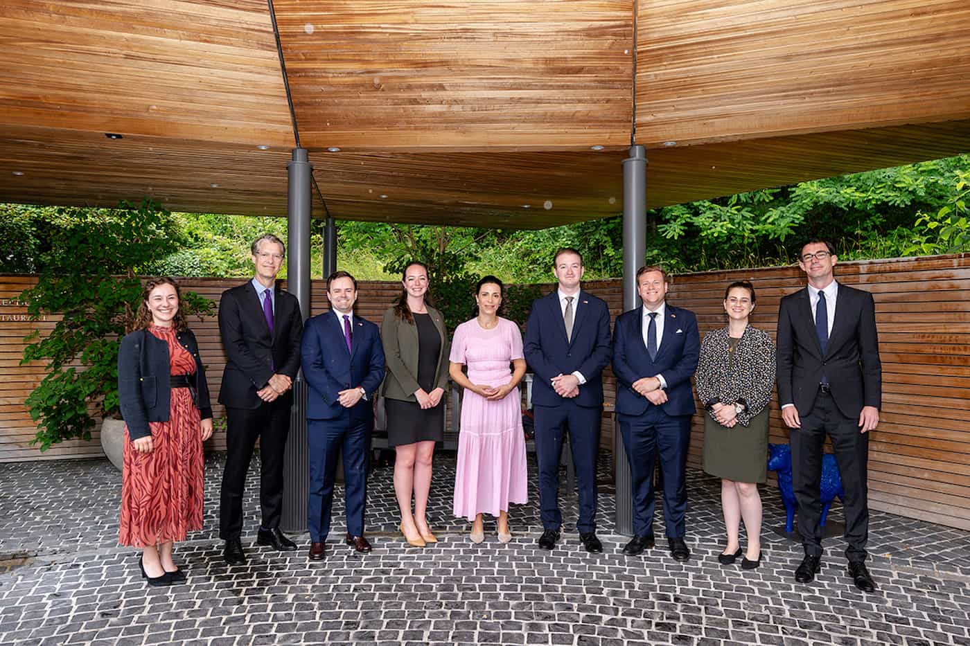 Aussenministerin Dominique Hasler empfing die US-Kongressmitarbeitenden zu einem gemeinsamen Abendessen in Vaduz.