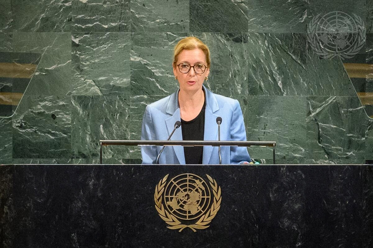 Regierungschefin-Stellvertreterin Sabine Monauni appelliert für UNO als Friedensorganisation