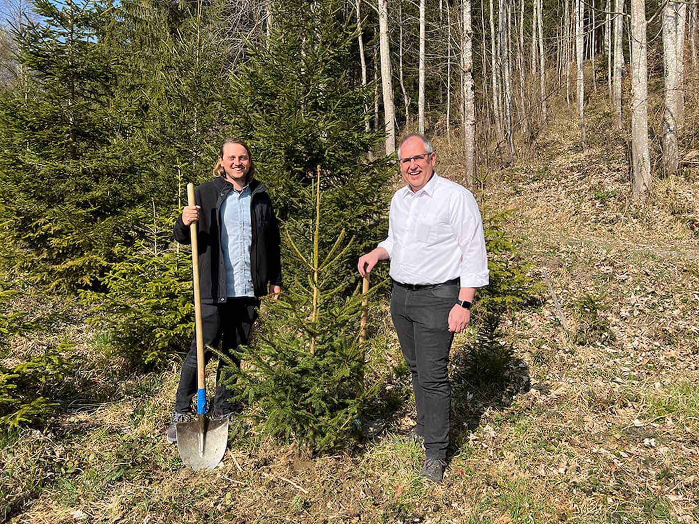Bürgermeister Manfred Bischof und Philippe Nissl, Geschäftsführer von Standortmarketing Vaduz