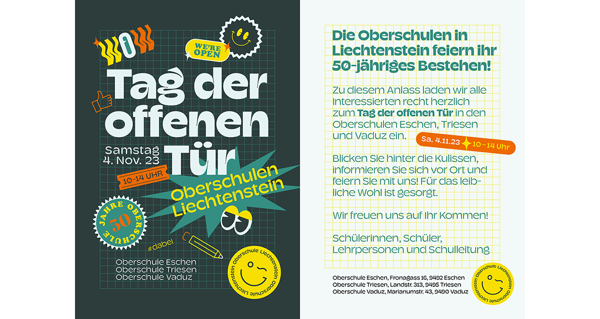 Tag der offenen Tür – 50 Jahre Oberschulen in Liechtenstein