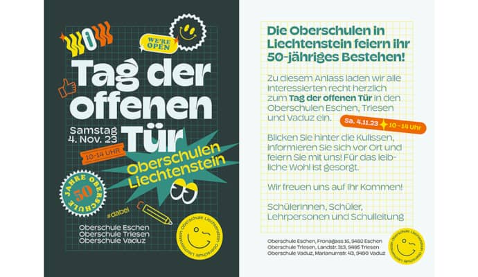 Tag der offenen Tür – 50 Jahre Oberschulen in Liechtenstein