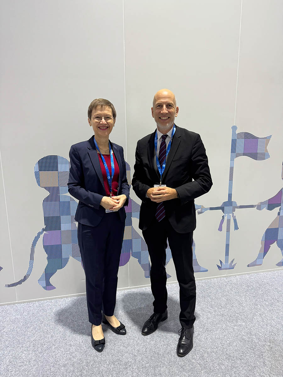 Regierungschefin Brigitte Haas und OeNB-Gouverneur Martin Kocher. (Quelle: IKR)