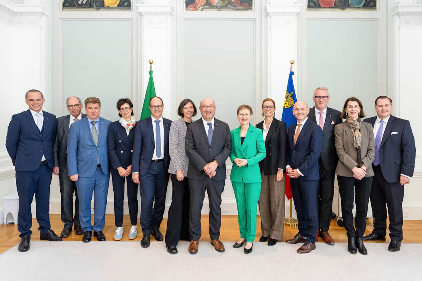 Arbeitstreffen der Regierung des Fürstentums Liechtenstein mit der Regierung des Kantons St.Gallen. 