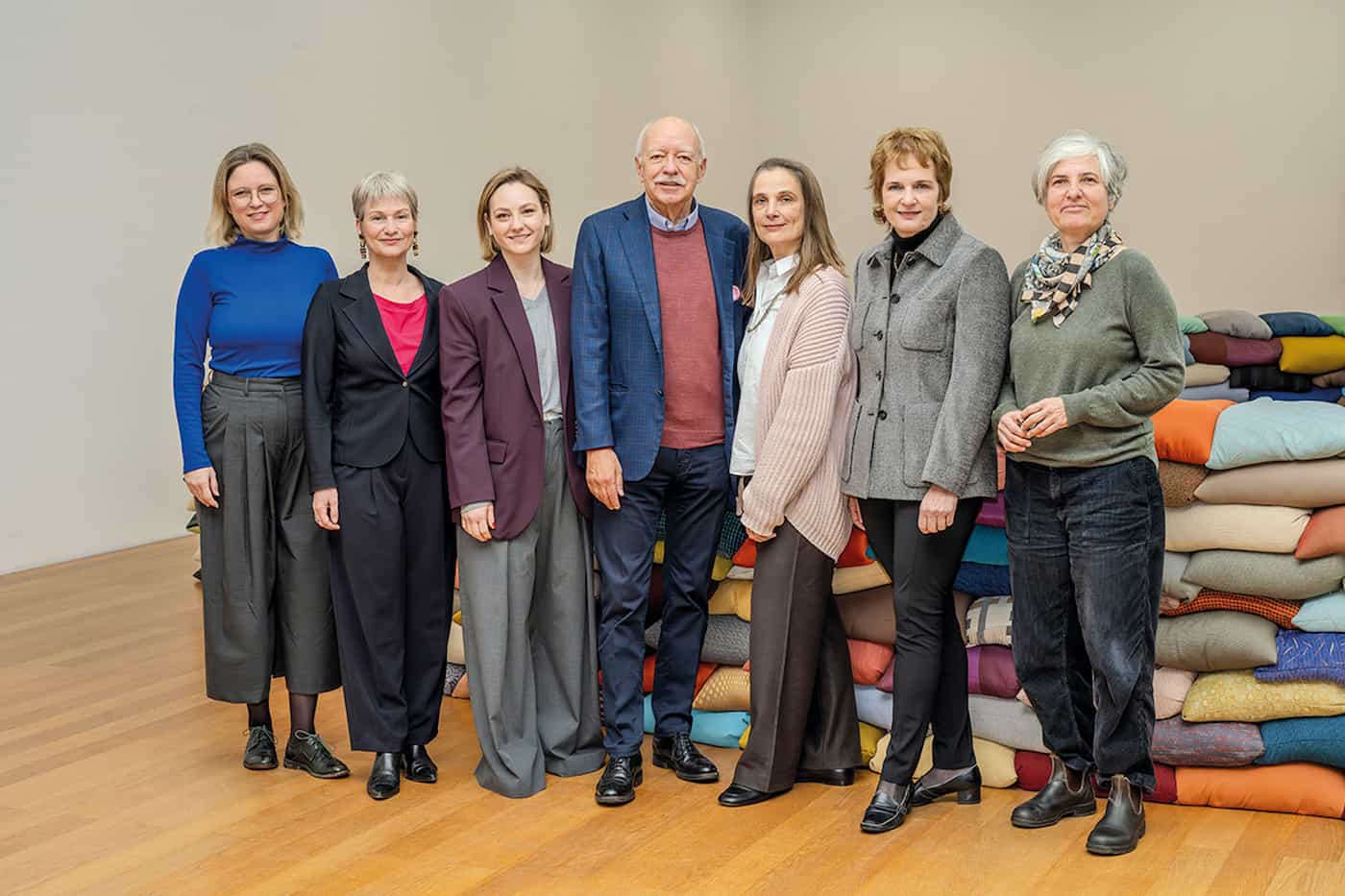 (v.l.) Annett Höland, Dr. Karin Schick, Lena-Sophia Nachbaur, Michael Hilti, Christiane Meyer-Stoll, Direktorin, Dr. Marion Matt, Susanne Kudorfer