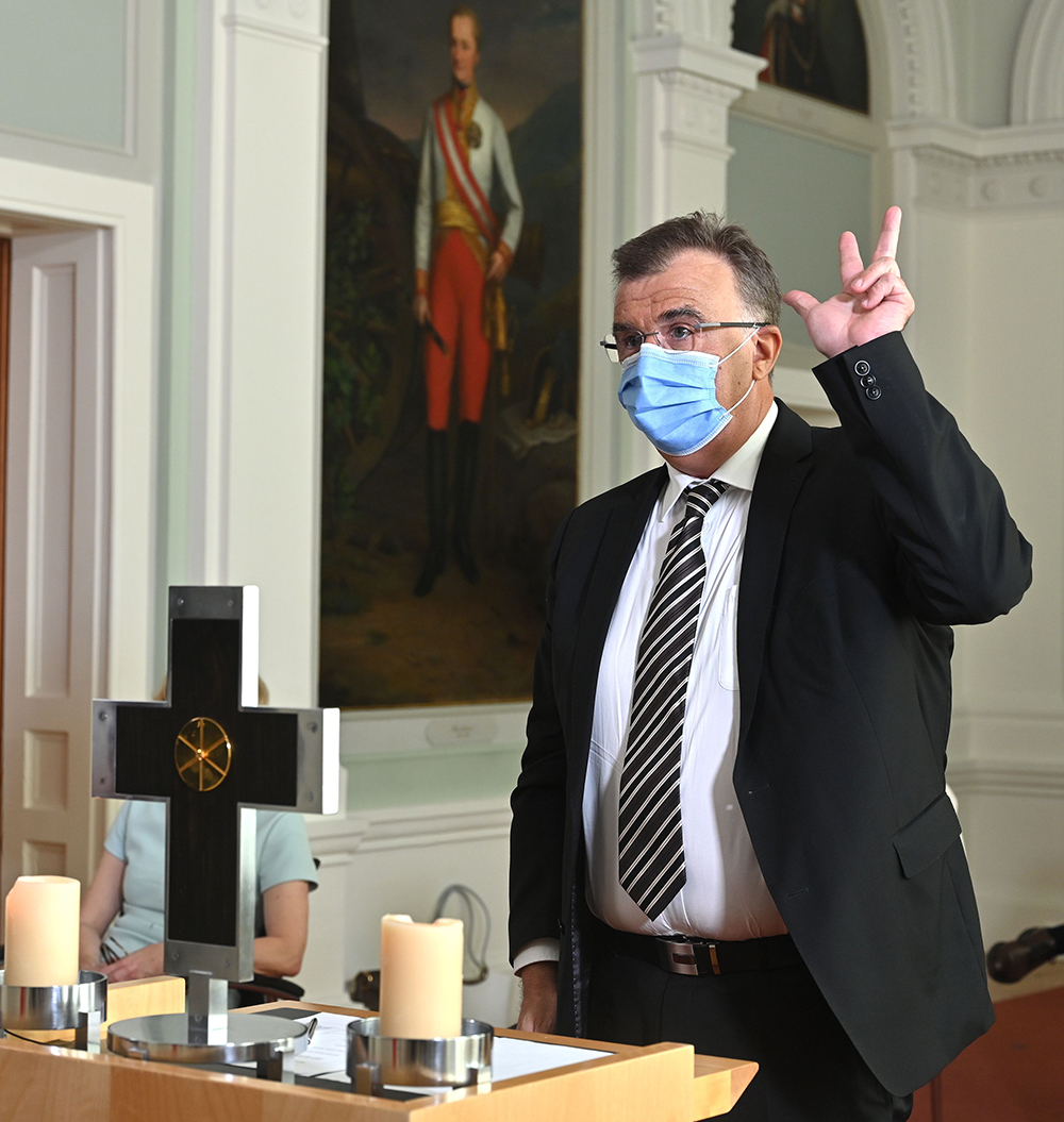 Vereidigung von Regierungsrat-Stellvertreter Alexander Batliner (Stellvertreter von Regierungschef-Stellvertreterin Sabine Monauni)