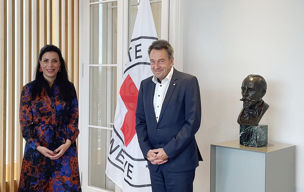 Aussenministerin in Genf mit Arbeitsschwerpunkt humanitäre Tradition Liechtensteins