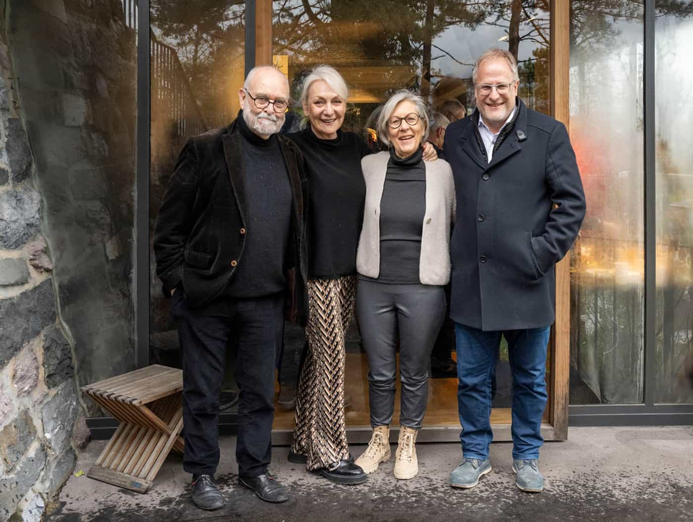 (v.l.)  Gert Gschwendtner, Tina Dür, Mali Gubser, Eduard Neuhaus (Gemeindepräsident von Sevelen), Fotos: © exclusiv