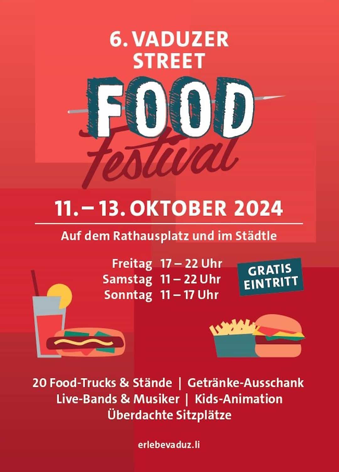 Freitag, 11. Oktober bis Sonntag, 13. Oktober – 6. Vaduzer Street Food Festival
