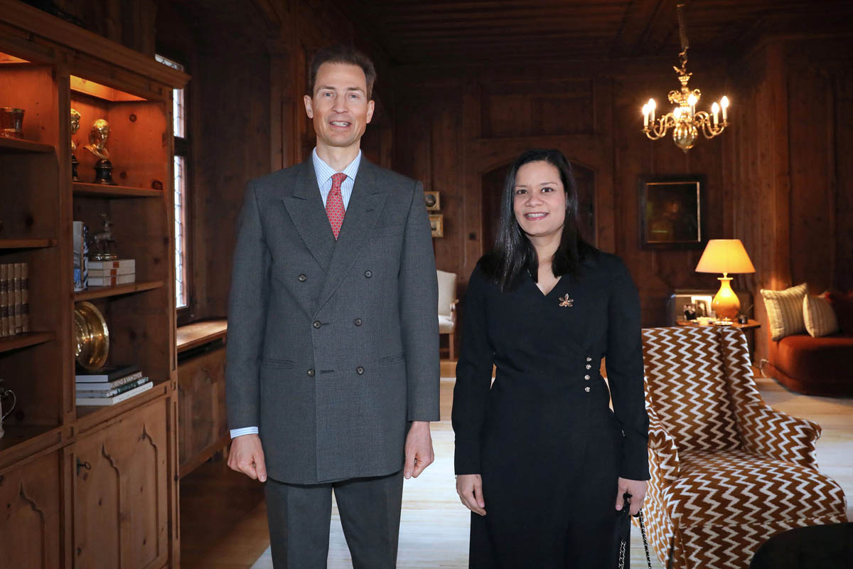 S.D. Erbprinz Alois von und zu Liechtenstein und I.E. Issamary Sánchez Ortega, Botschafterin der Republik Panama.