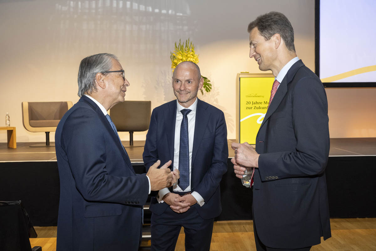 (v.l.) Dipl. Ing. ETH George Müller, Regierungsrat Hubert Büchel, S.D. Erbprinz Alois von und zu Liechtenstein