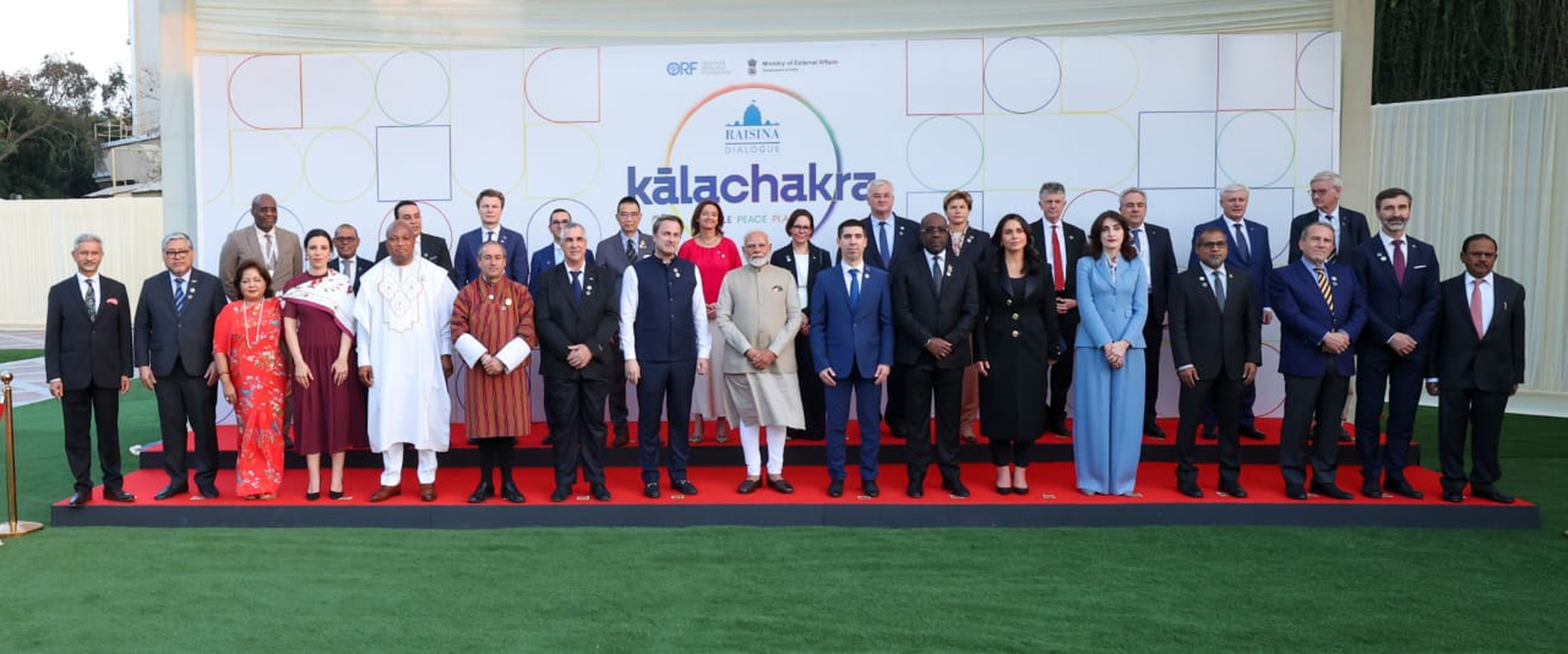 Aussenministerin Dominique Hasler am Empfang gegeben vom indischen Premierminister Narendra Modi.