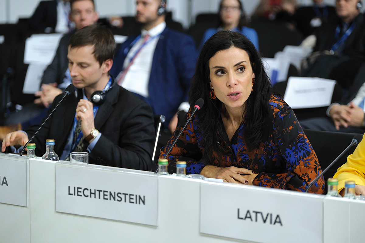 Liechtenstein war beim OSZE-Ministerrat durch Aussenministerin Dominique Hasler vertreten. (Quelle: OSZE)