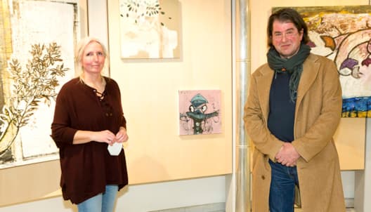 Die Künstler Ch. Lingg und Harald Gfader
