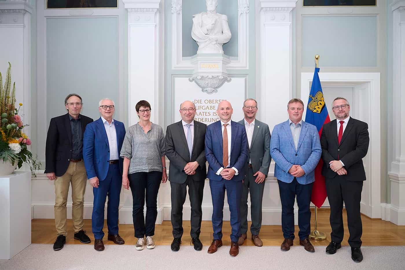 Volkswirtschaftsdirektoren-Konferenz der Ostschweizer Kantone und des Fürstentums Liechtenstein (VDK Ost) beim Jahrestreffen in Vaduz. (Quelle: IKR/Michael Zanghellini)