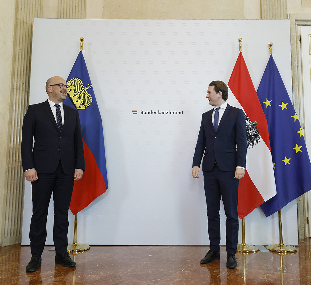  Offizieller Antrittsbesuch von Regierungschef Daniel Risch bei Bundeskanzler Sebastian Kurz in Österreich (Quelle: © Dragan Tatic)