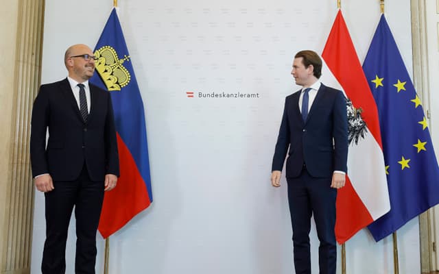  Offizieller Antrittsbesuch von Regierungschef Daniel Risch bei Bundeskanzler Sebastian Kurz in Österreich (Quelle: © Dragan Tatic)