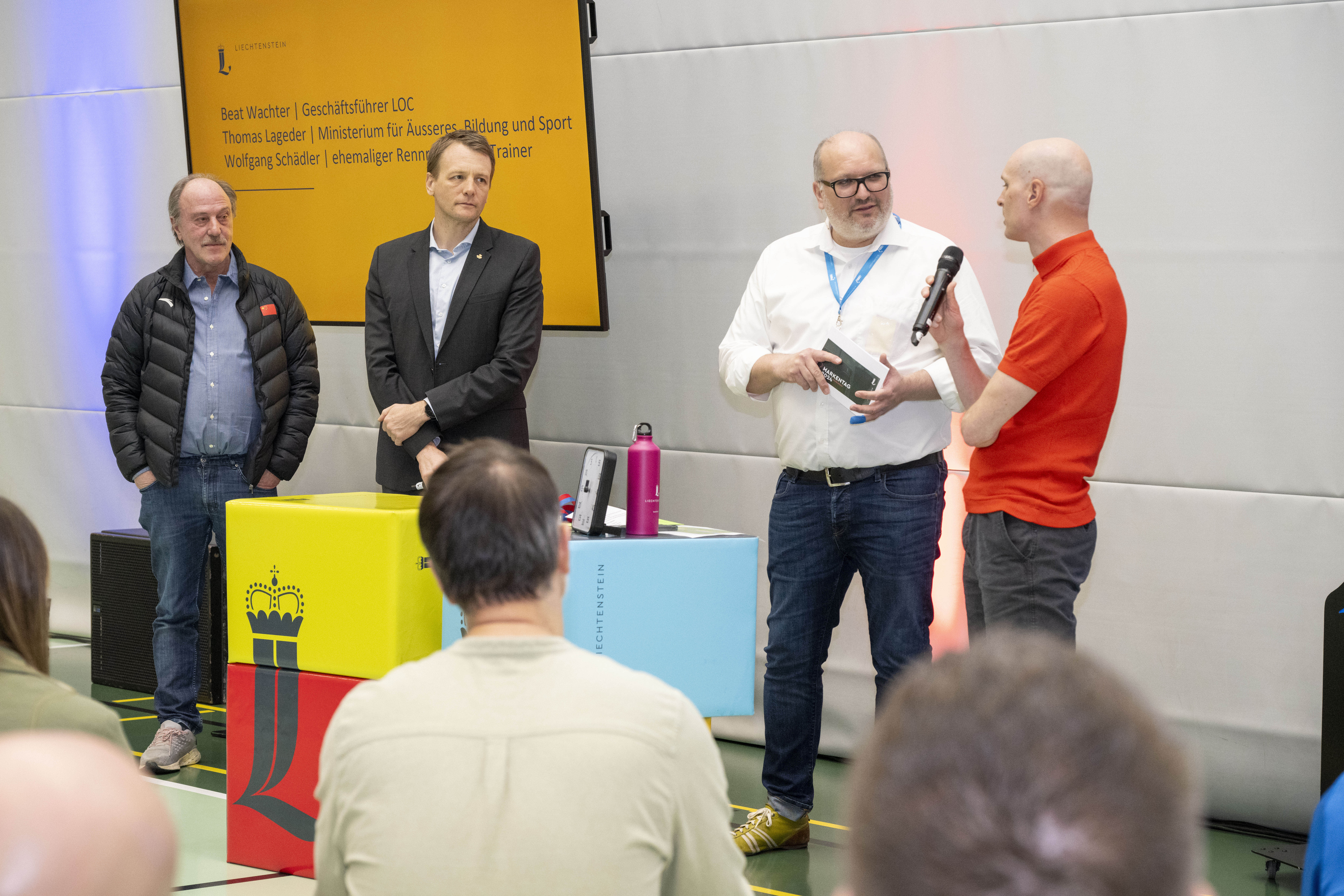 «Wie beeinflusst Sport die Wahrnehmung des Landes?», Beat Wachter, Liechtenstein Olympic Committee, Thomas Lageder, Ministerium für Äusseres, Bildung und Sport, Wolfgang Schädler, ehemaliger Rennrodler und Trainer