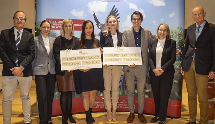 Fünf Studierende erhalten mit 9'000 Schweizer Franken dotierten Treuhand-Award