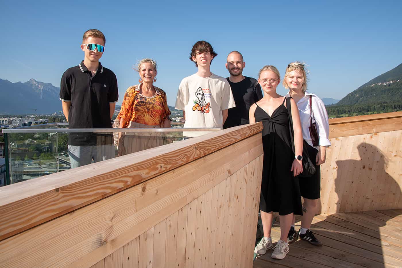 «Ich, die Zukunft» Begehung der interaktiven Ausstellung im 35-Meter-Holzturm in Schaan