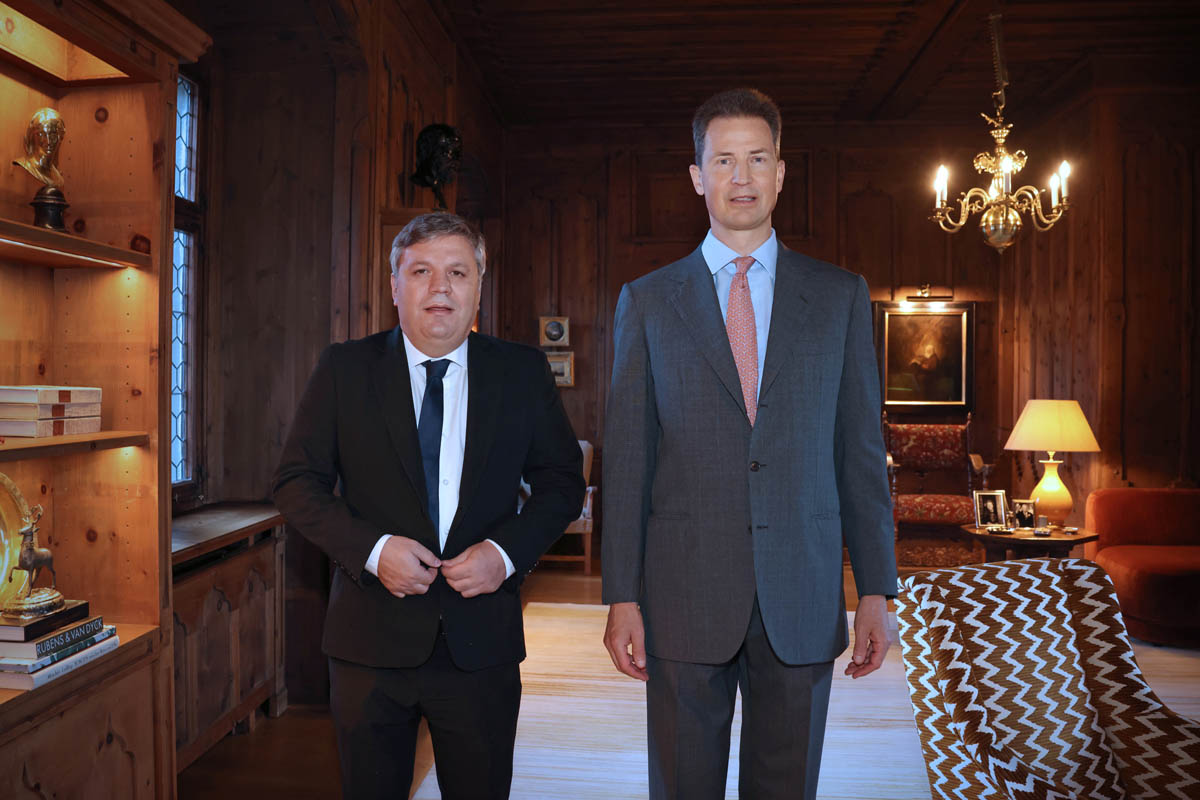 S.E. Hussein Haidar, Botschafter von Libanon und S.D. Erbprinz Alois von und zu Liechtenstein. 