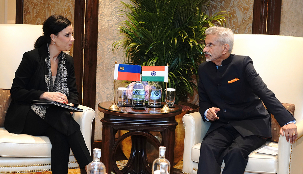 Aussenministerin Dominique Hasler trifft indischen Aussenminister in Neu-Delhi