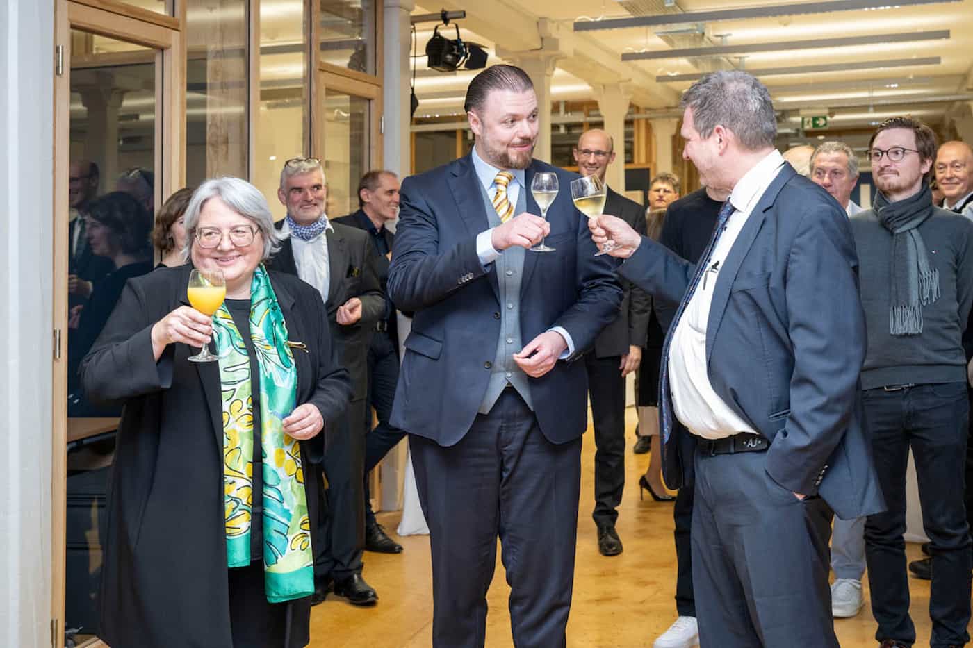 (v.l.) Rektorin Dr. phil. Barbara Gant, Regierungsrat Dr. Emanuel Schädler, Stiftungsratspräsident Prof. Dr. Lorenz Risch