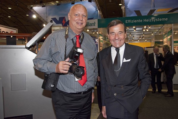 Verleger Albert Mennel und Gastreferent Wolfgang Grupp, Inhaber der Firma Trigema