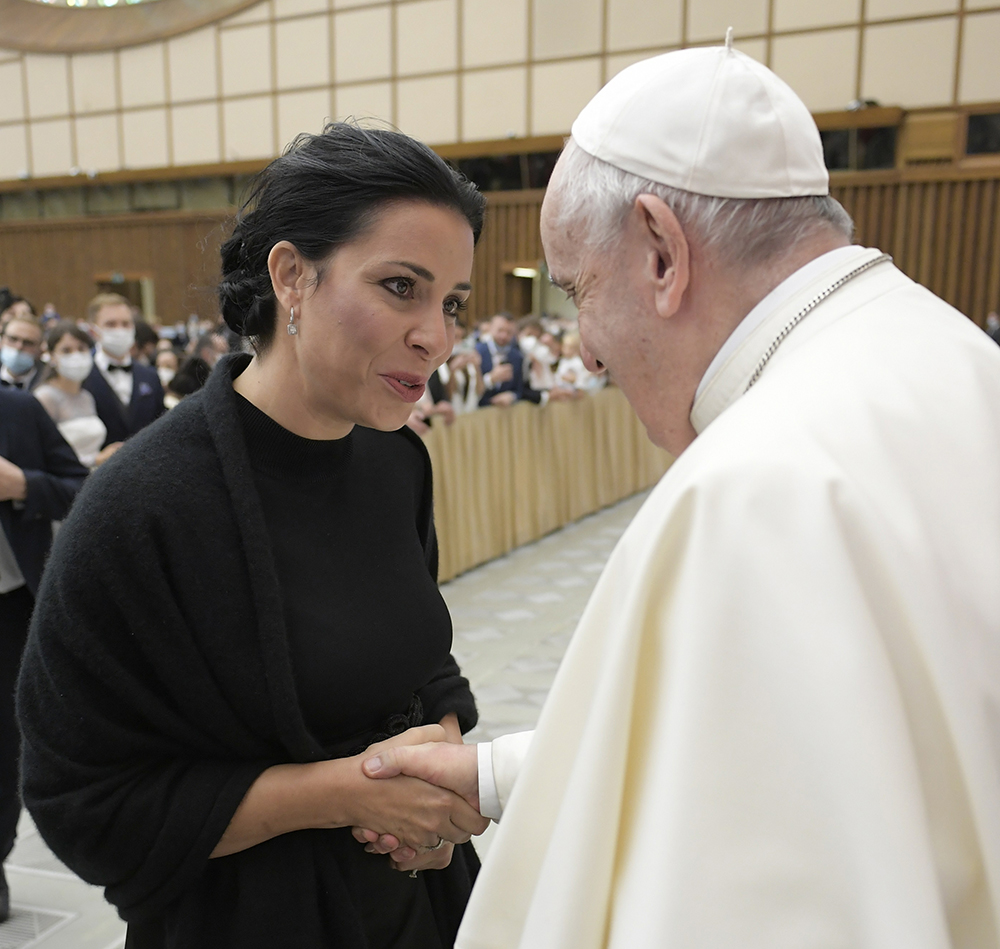 Generalaudienz von Regierungsrätin Dominique Hasler bei Papst Franziskus