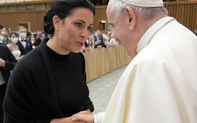Generalaudienz von Regierungsrätin Dominique Hasler bei Papst Franziskus