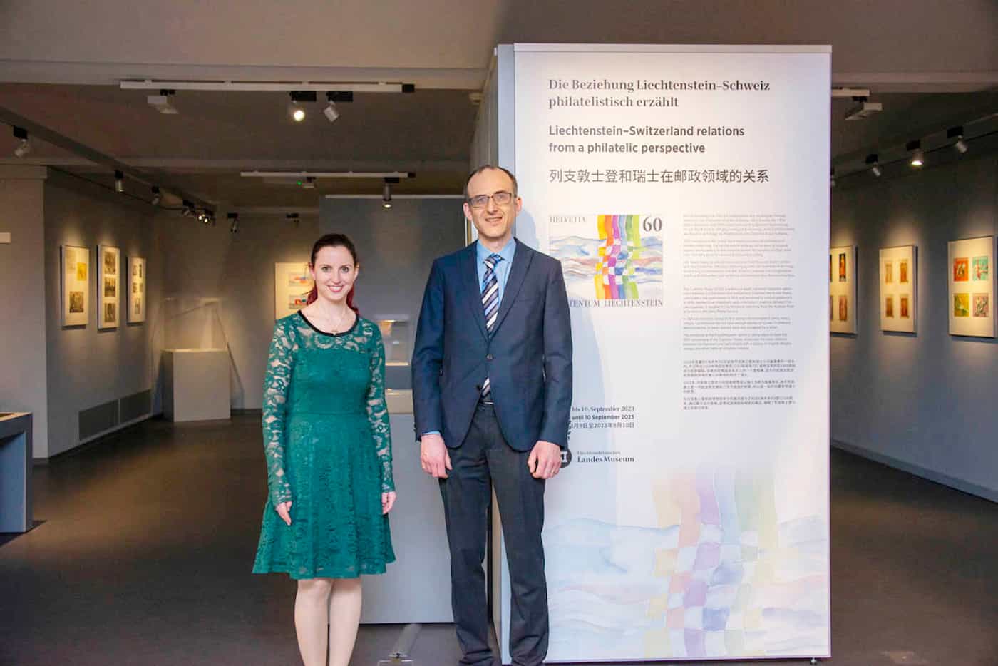 Caroline Hilty, MA (Master of Arts) und lic. phil. Donat Büchel, Co-Kuratorin und Co-Kurator der Ausstellung