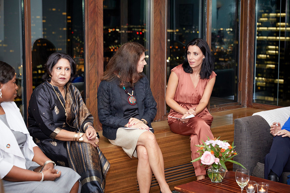 Aussenministerin Dominique Hasler und die schwedische Aussenministerin Ann Linde im Gespräch