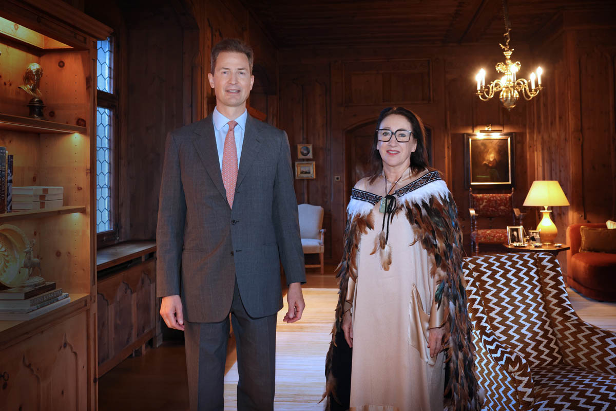 S.D. Erbprinz Alois von und zu Liechtenstein und I.E. Jane Charlotte Coombs, Botschafterin von Neuseeland.