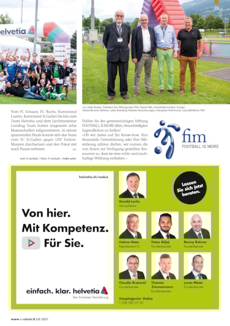 Innerhalb von zwölf Monaten 4,4 Millionen Besucher auf exclusiv.li | Seite 25
