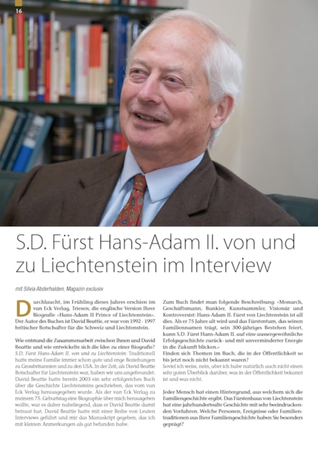 Interview mit S.D. Fürst Hans-Adam II | Seite 16